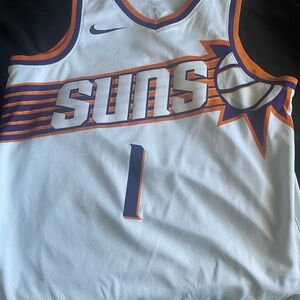 NBA White Swingman Jersey with Black Accents